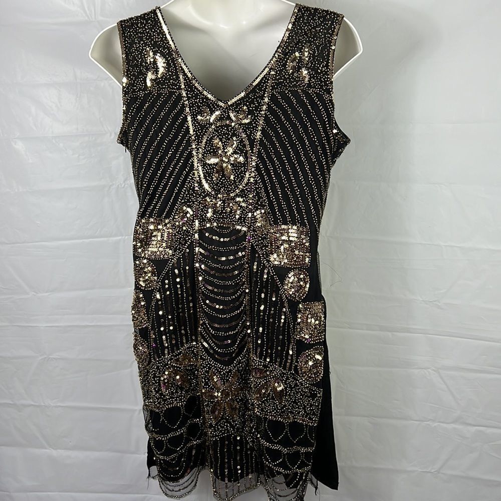 Pretty Guide Ladies Flapper Sequins Cocktail Slee… - image 6
